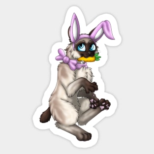 Bobtail BunnyCat: Seal Point (Pink) Sticker